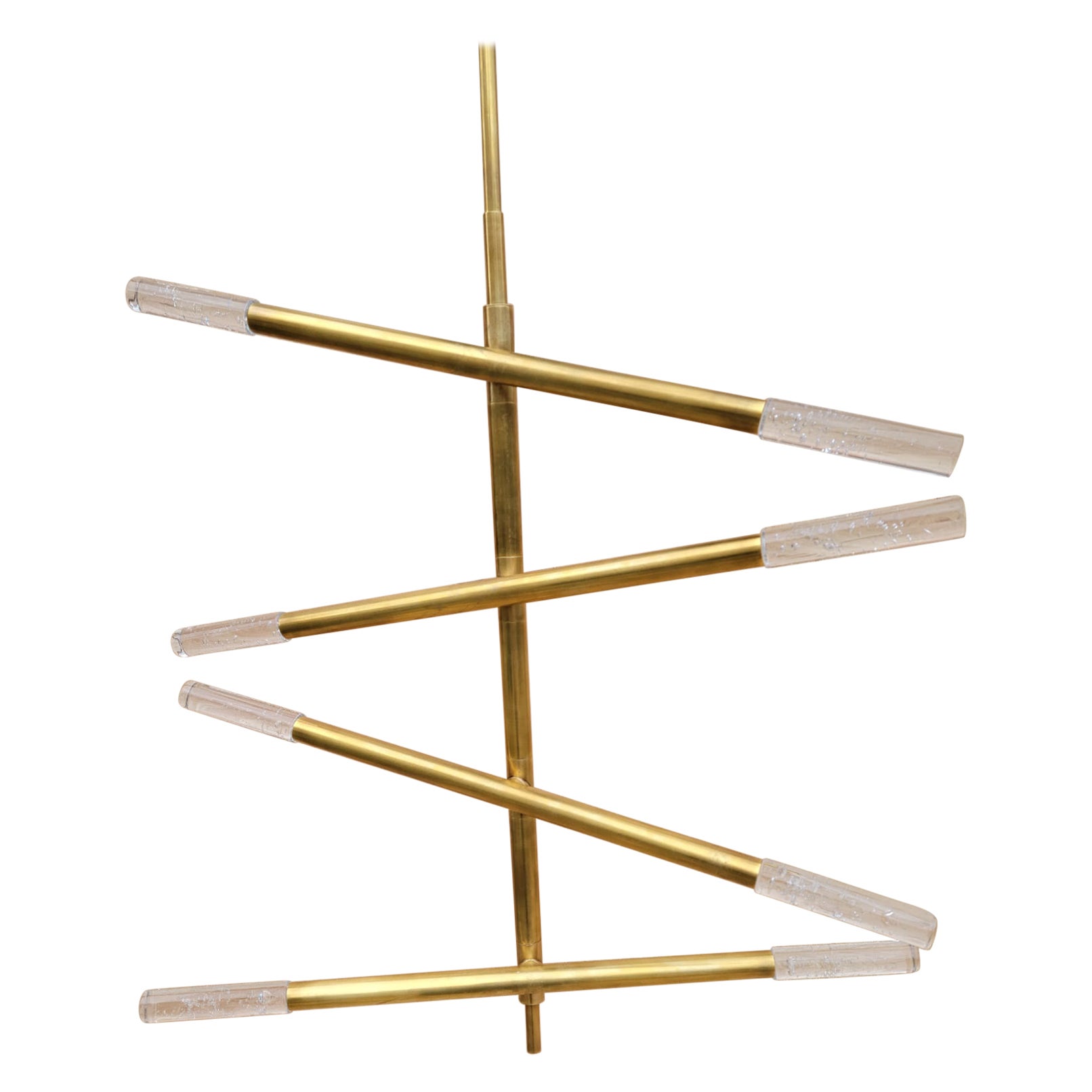 Lustre articulé Rousseau Kelly Wearstler en laiton bruni antique en vente