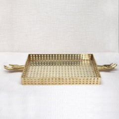 Kelly Wearstler Salone Hand Tray in Perforated Bronze