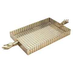 Kelly Wearstler Salone Hand Tray in Perforated Bronze