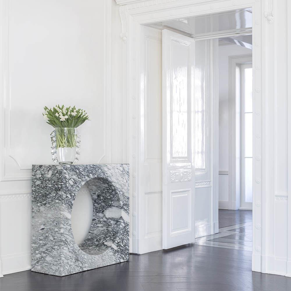 Modern Kelly Wearstler Selby Console in Nero Marquina Marble For Sale
