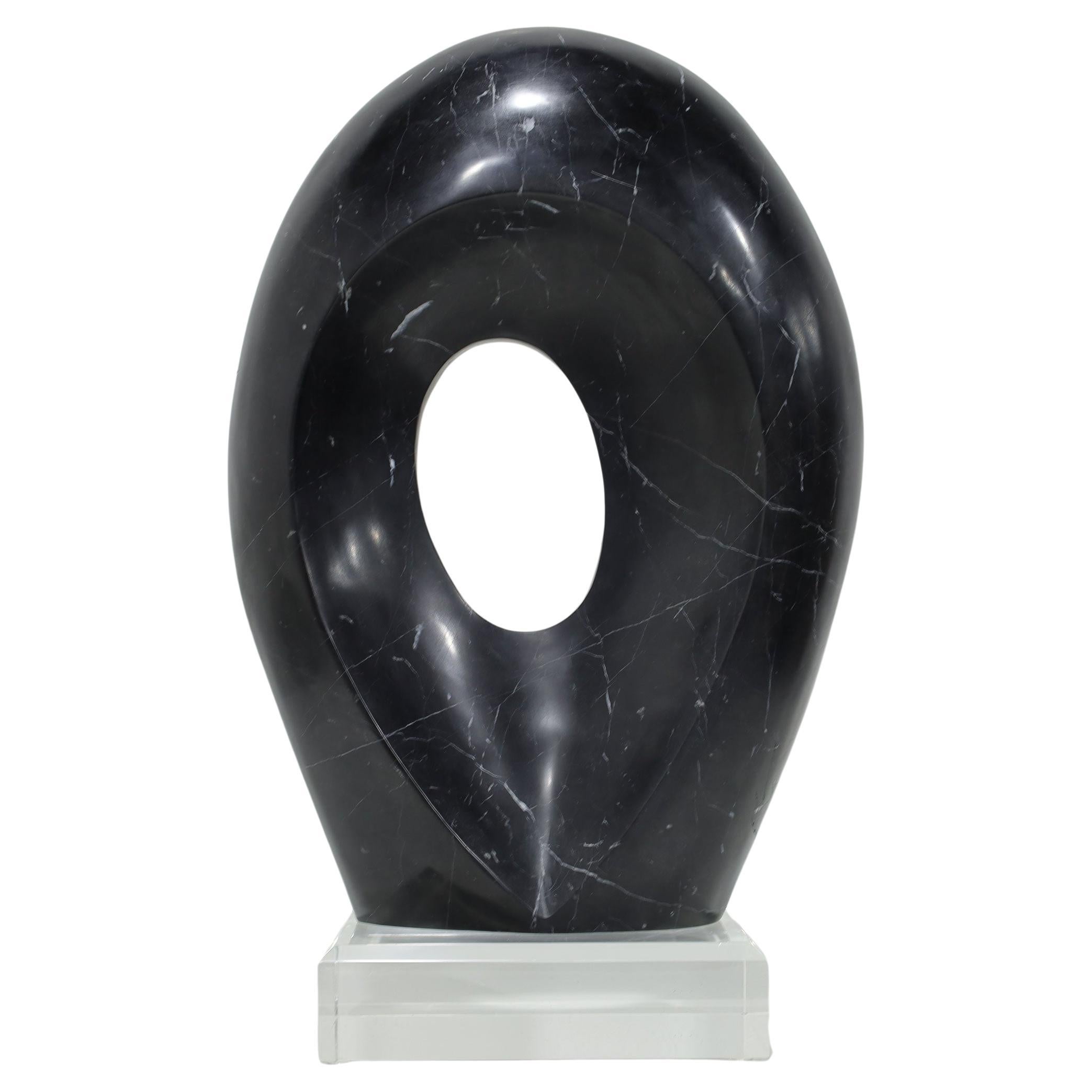 Kelly Wearstler Signed Large Marble Sculpture on Lucite Base For Sale