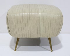 Kelly Wearstler Souffle Ottoman in Rushed Leather