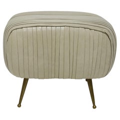 Kelly Wearstler Souffle Ottoman in Rushed Leather
