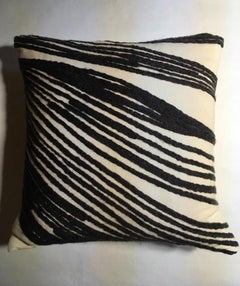Kelly Wearstler White Black Grey Cotton Pillow