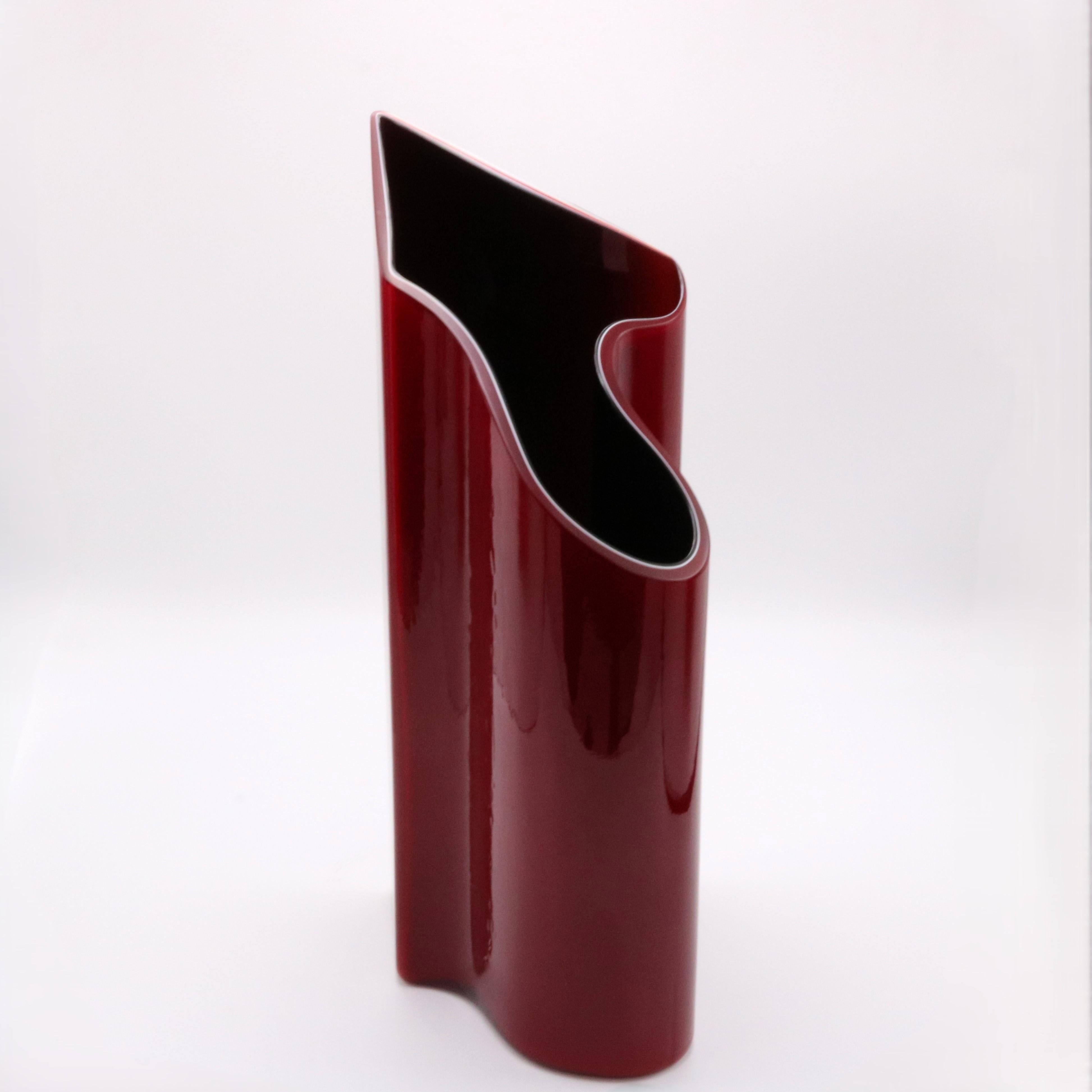 Vaso in vetro artistico italiano 