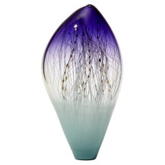 Kelp in Turquoise & Midnight Blue, a glass sculpture by Enemark & Thompson