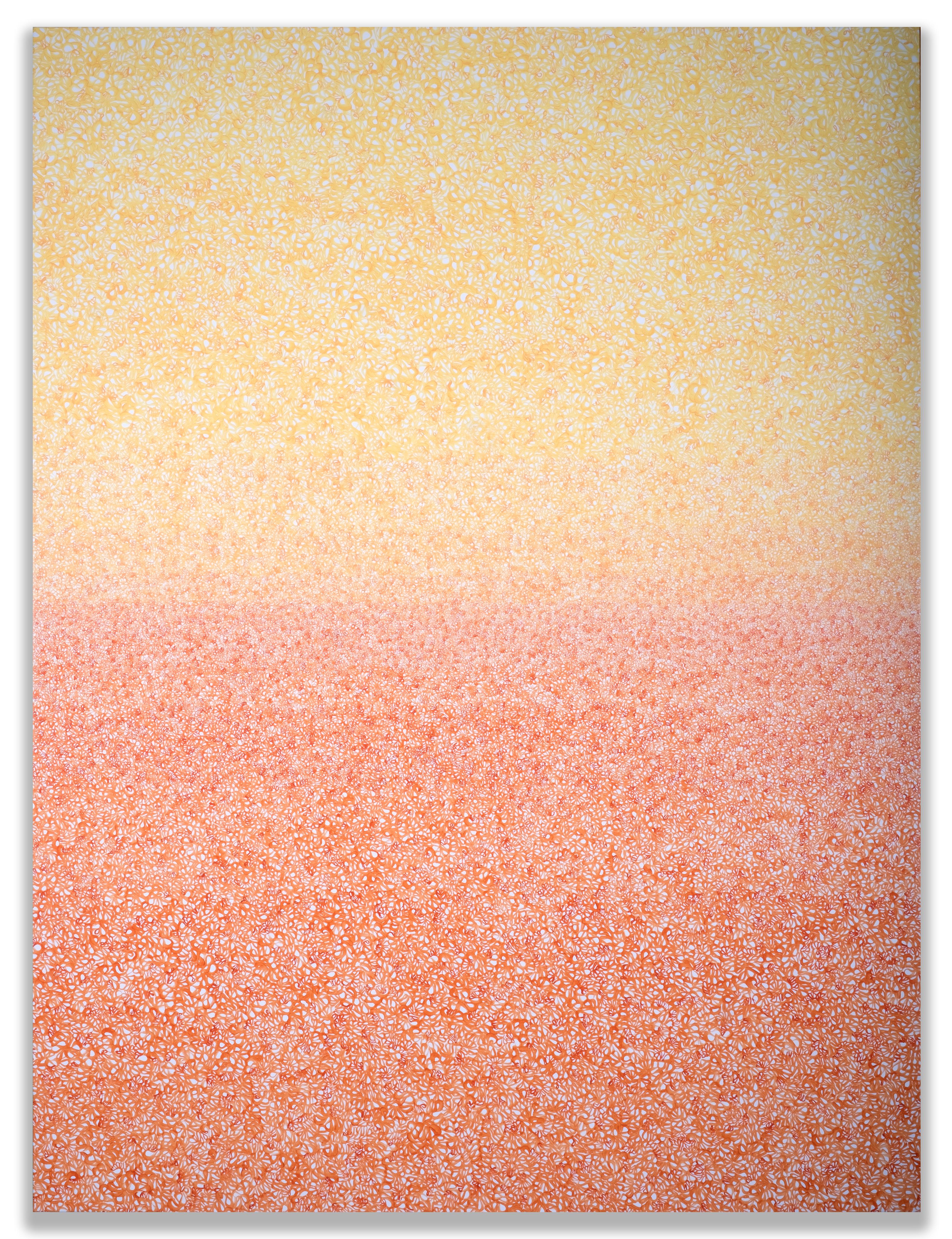 Kelsey Brookes Abstract Painting - A Line Through the Rainbow (Yellow to Orange)
