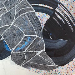 Abstract Expressionist Painting, "Braiding Memories"