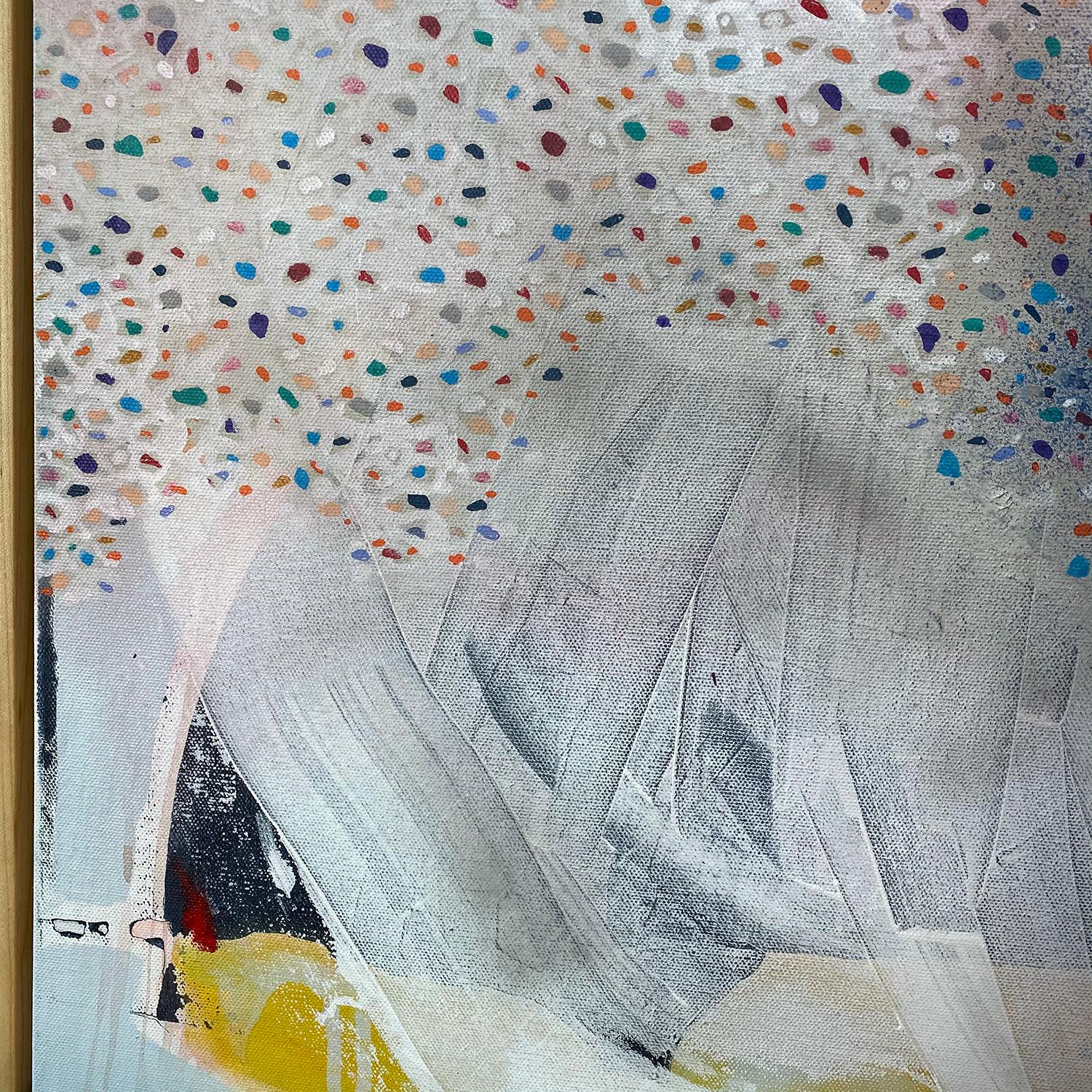 This is a one of a kind abstract expressionist painting by local San Diego artist, Kelsey Overstreet. This is acrylic on canvas and its dimensions are 37.25