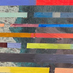 "Shift", Abstract Expressionist Painting, Acrylic on Canvas, Framed