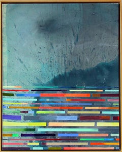 Abstrakt-expressionistisches Gemälde mit dem Titel „Shift“