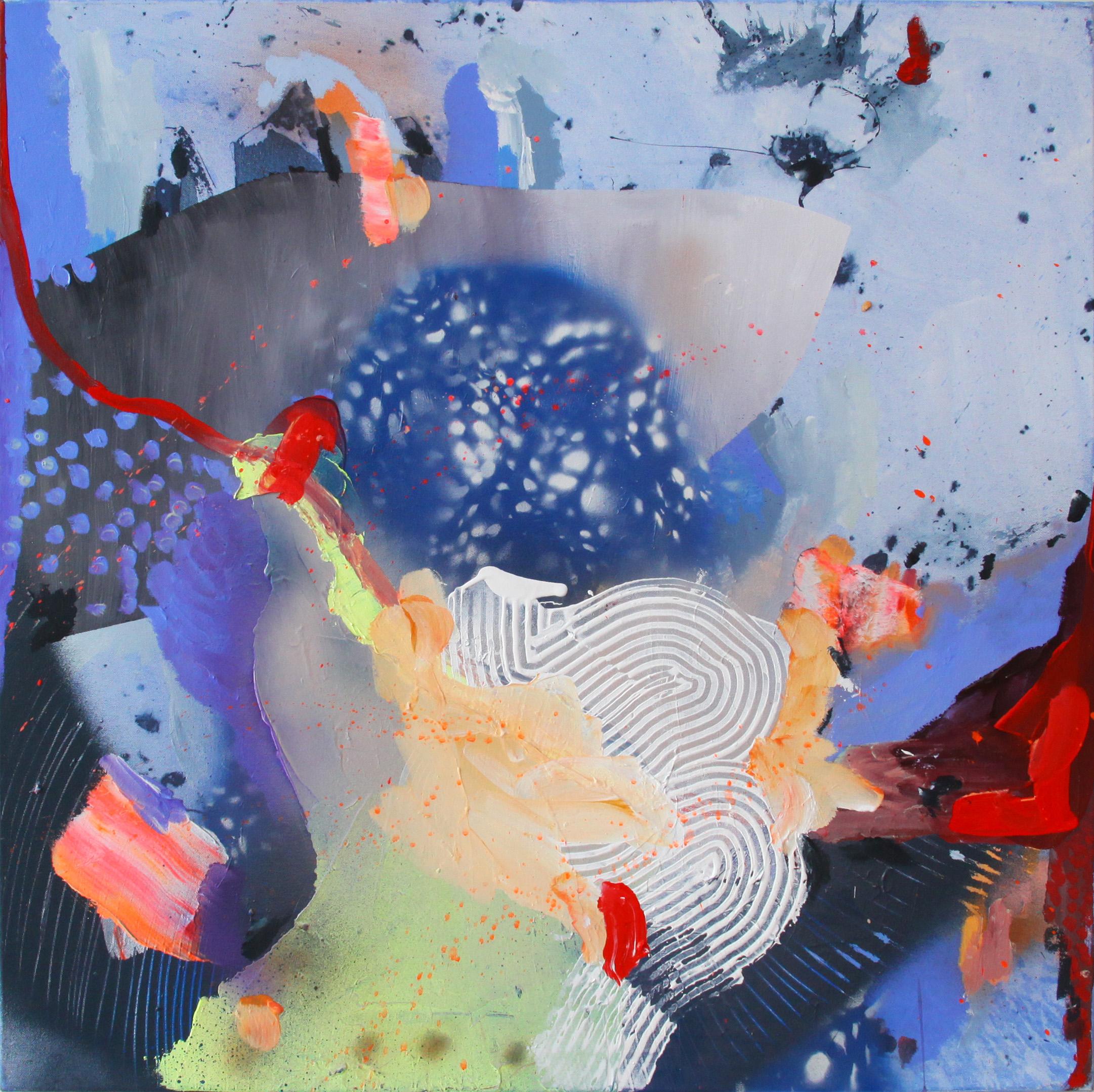 Kelsey Overstreet Abstract Painting – Buntes abstraktes expressionistisches Gemälde, „Wandering Observation“, 2022