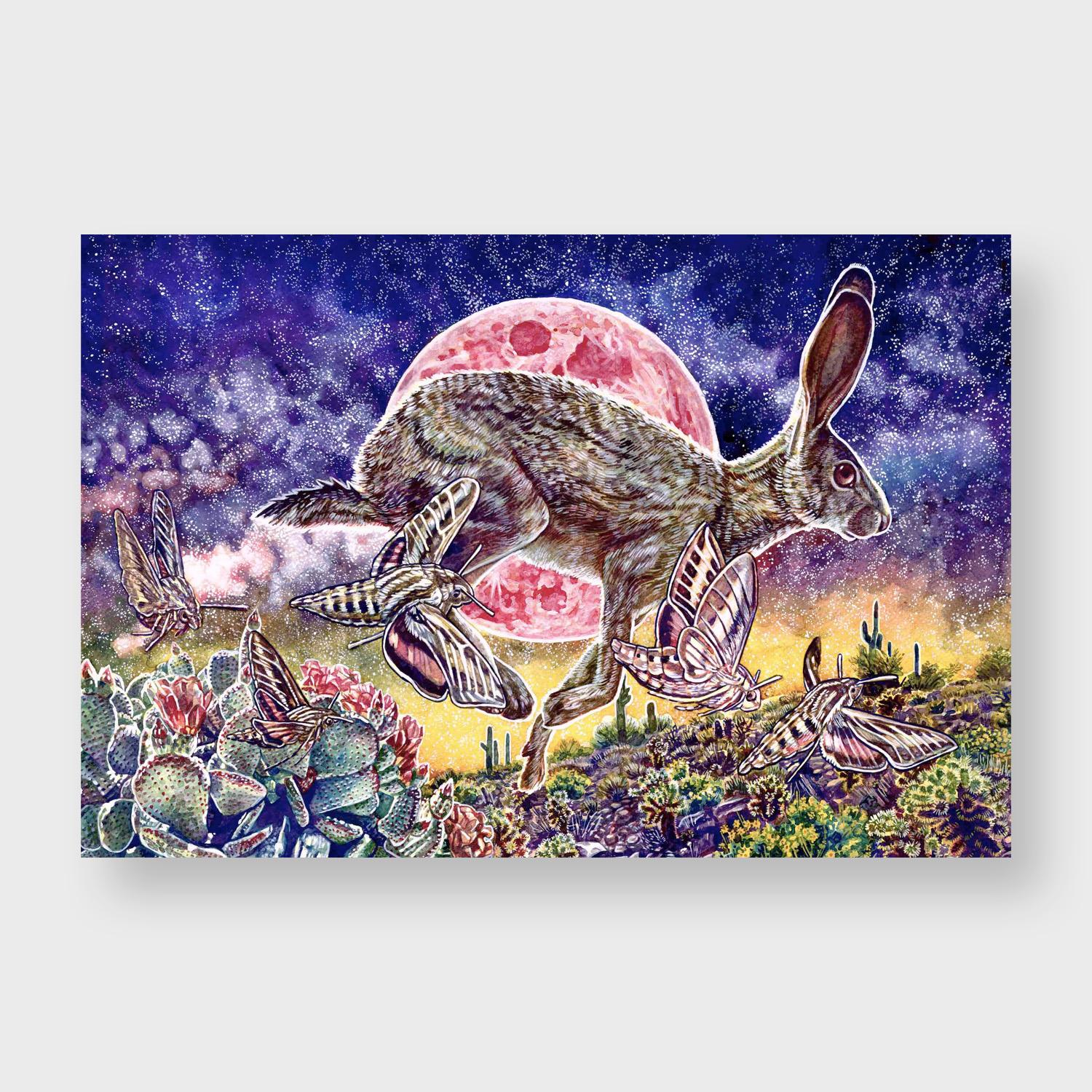 Surrealist Rabbit Painting, 
