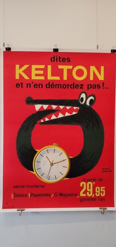 Kelton Watch by Herve Morvan Original Vintage Poster