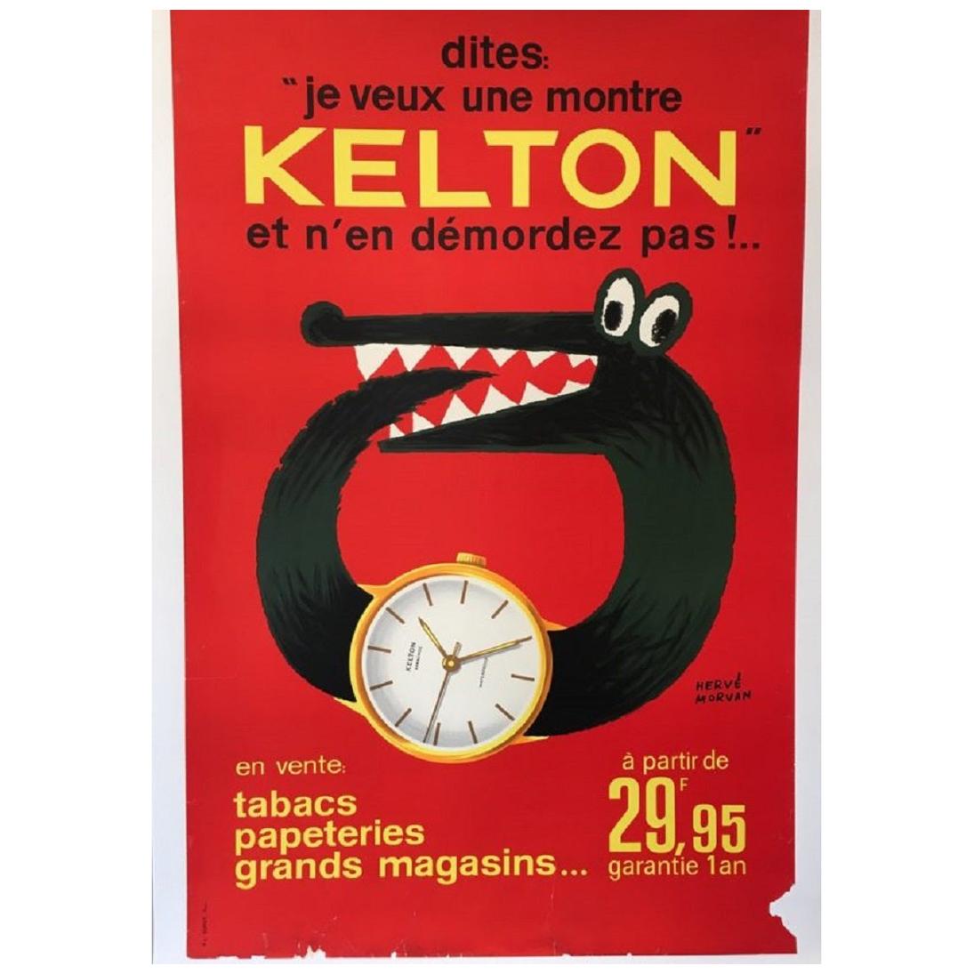 Kelton Watch by Herve Morvan Original Vintage Poster