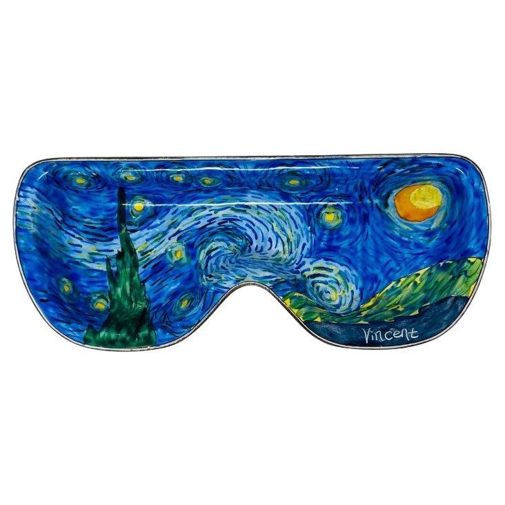 Kelvin Chen Vincent Van Gogh Starry Night Enameled Eyeglass Holder Tray For Sale