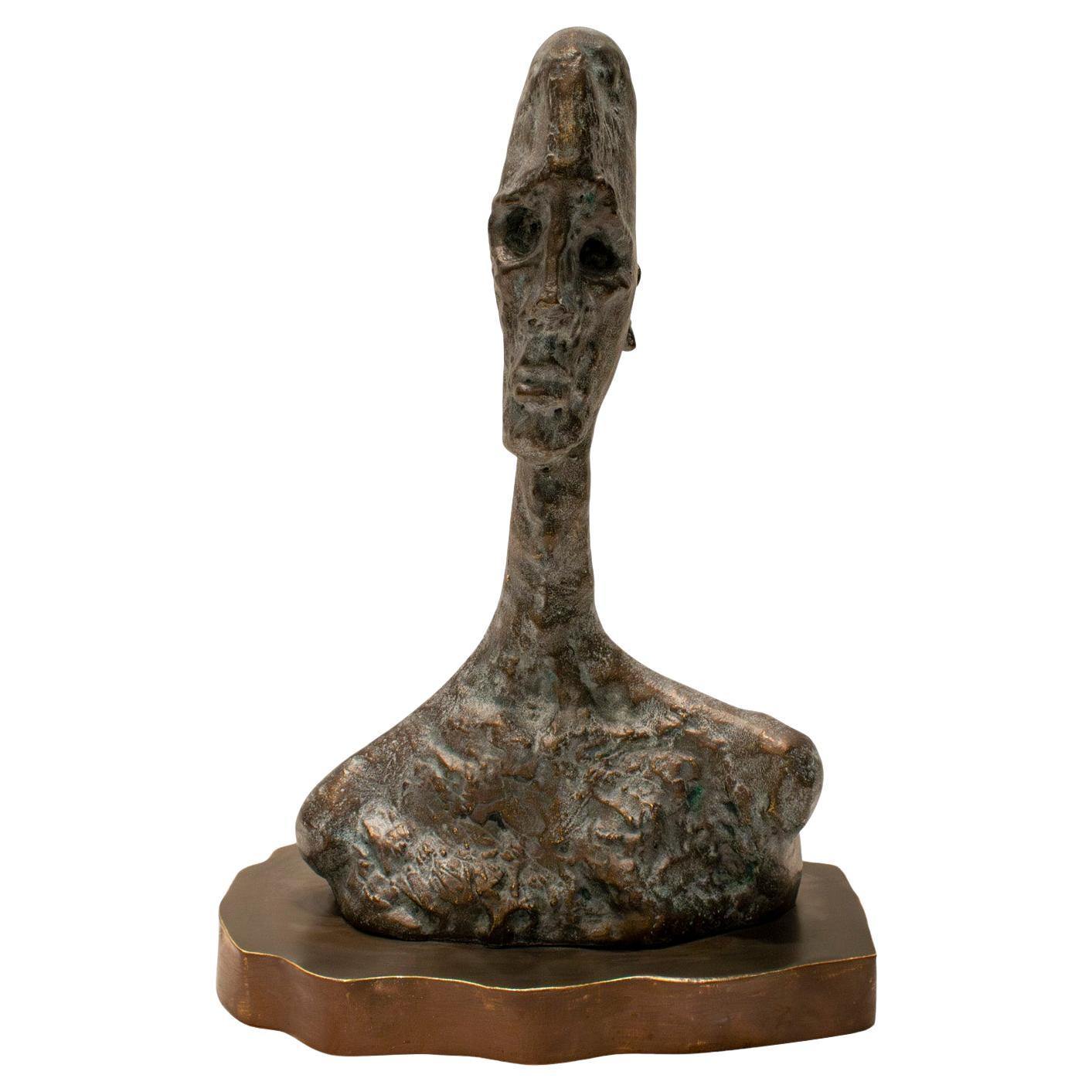Kelvin LaVerne Rare and Important "Giacometti's Soul" Sculpture 1980s (Signed) For Sale
