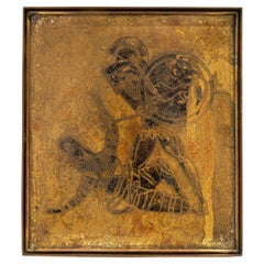 Kelvin LaVerne Einzigartiges Gemälde „Gladiator“  1960 (Signiert und datiert)