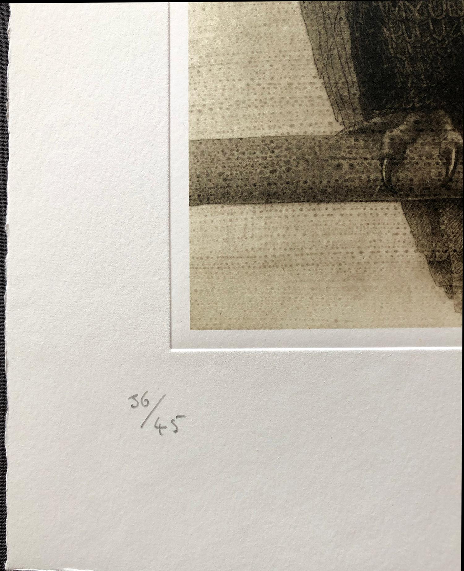 Owlphabet, gravure à l'eau-forte de Kelvin Mann en vente 3
