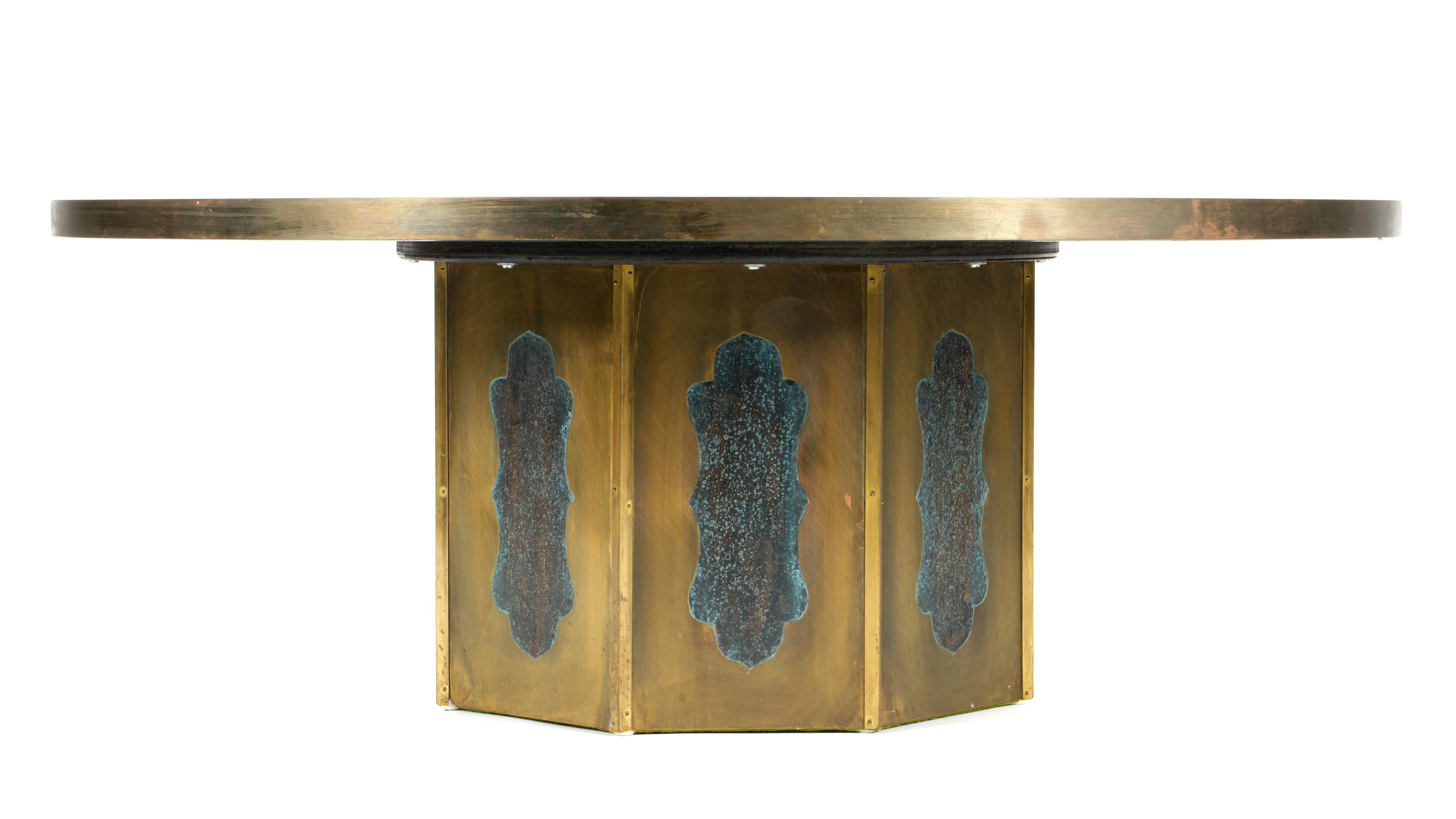 American Kelvin & Philip LaVerne 'Chan' Bronze and Pewter Coffee Table 47
