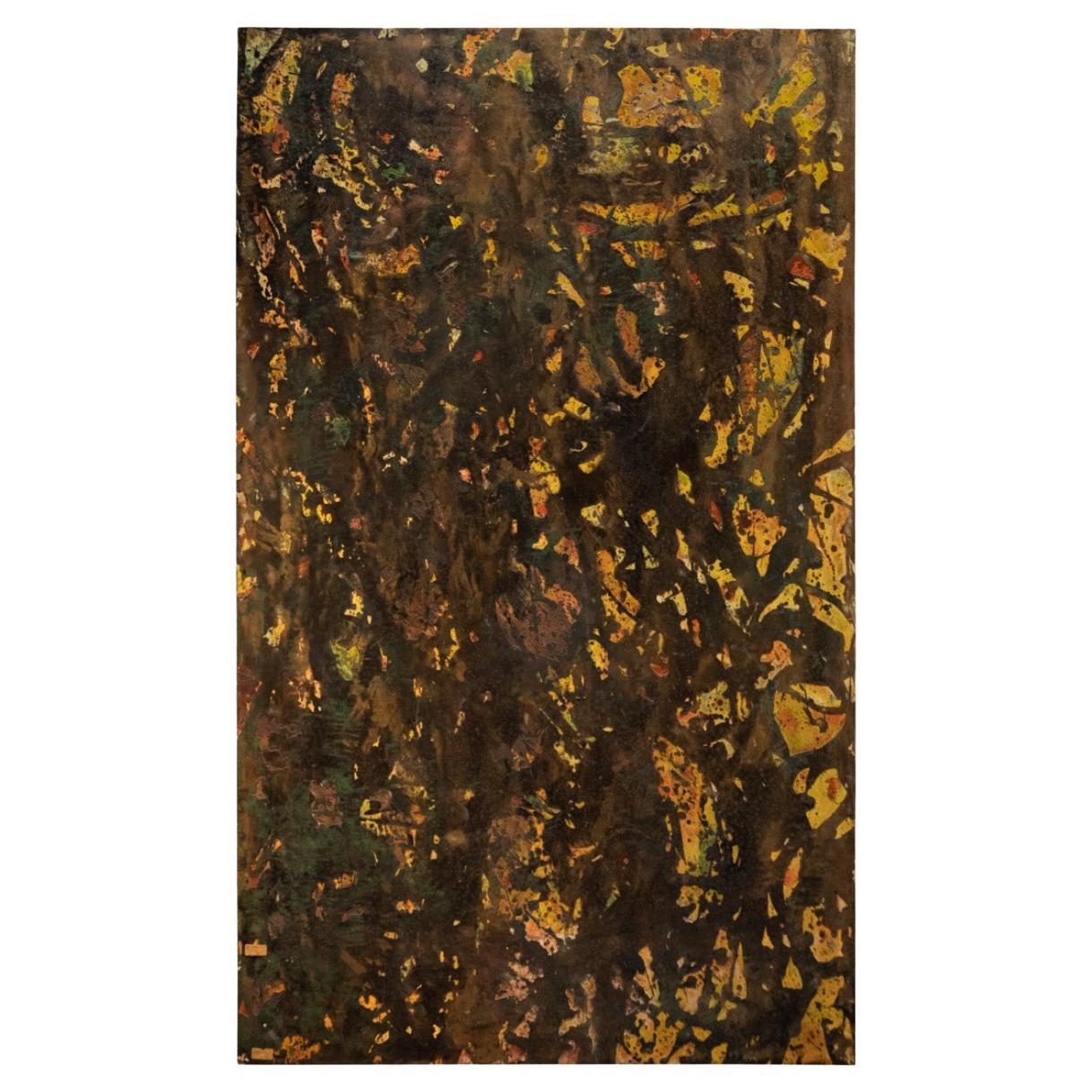 Kelvin & Phillip LaVerne Large Abstract Painting "Autumn" 1960s (Signed)
