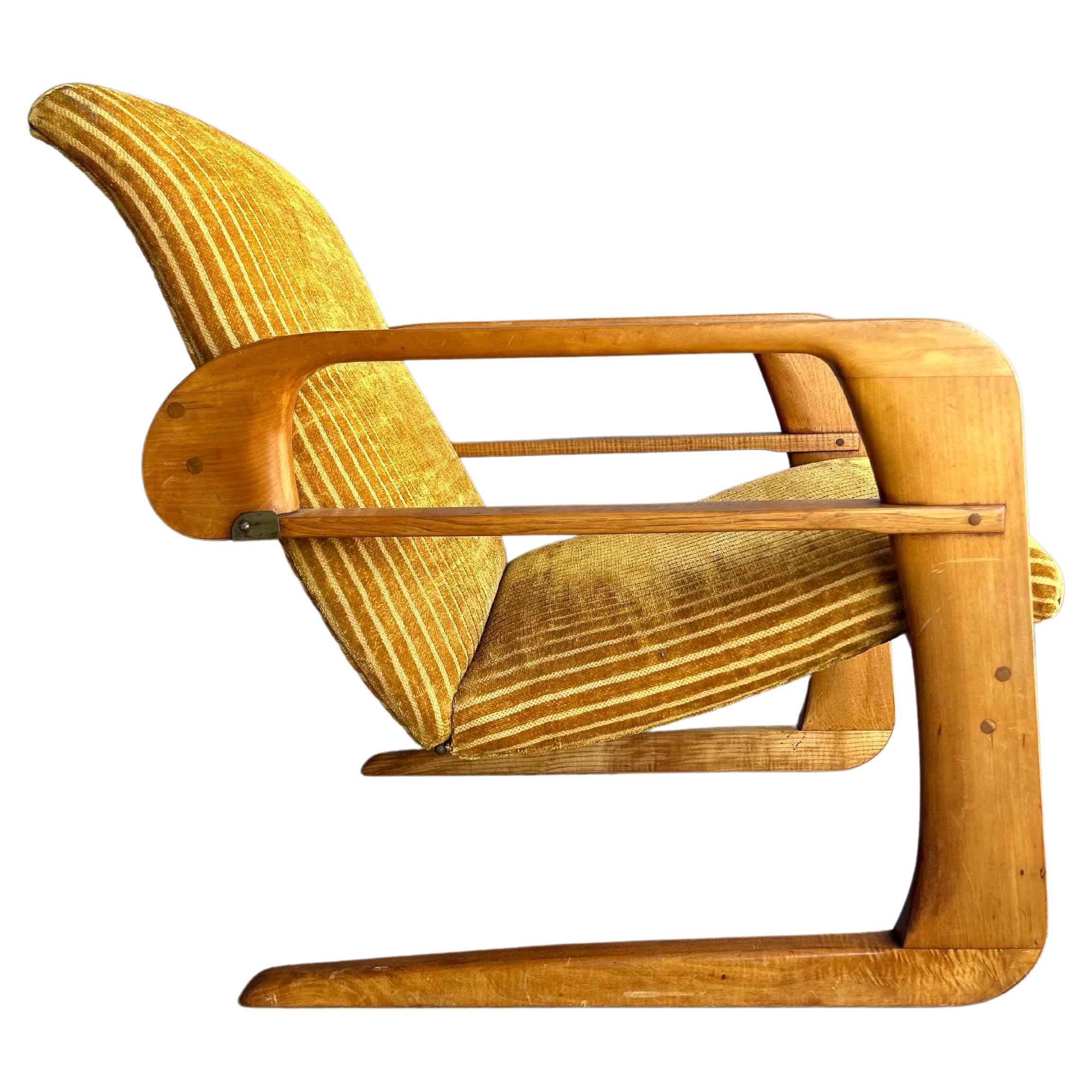 Iconic Airline Lounge Chair by Kem Weber, 1930's