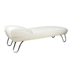 Kem Weber, sedia a sdraio a vapore Art Deco, lettino da giorno