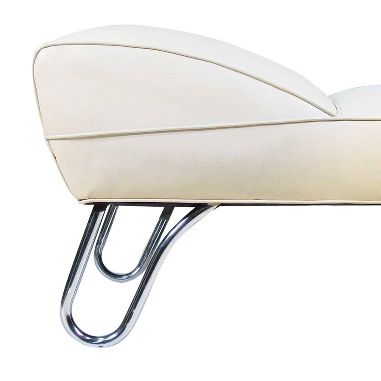 Kem Weber Art Deco Steamer Chaise Lounge, Tagesbett (amerikanisch) im Angebot
