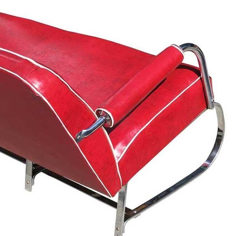 Art Deco Kem Weber Chrome Tubular Sofa by Lloyd Manufacturing