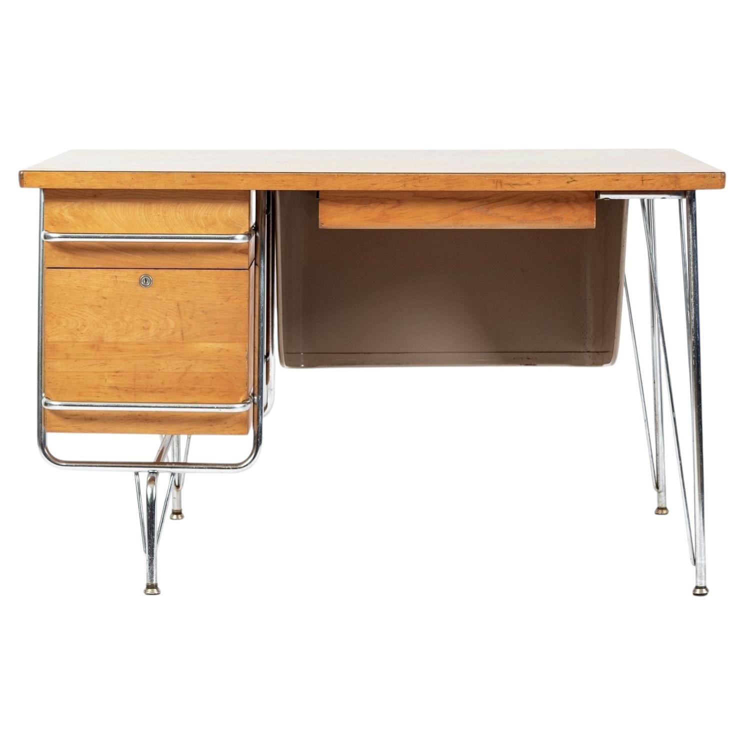Kem Weber Desk for Heywood Wakefield, Mid Century Modern Office Desk, 1950s