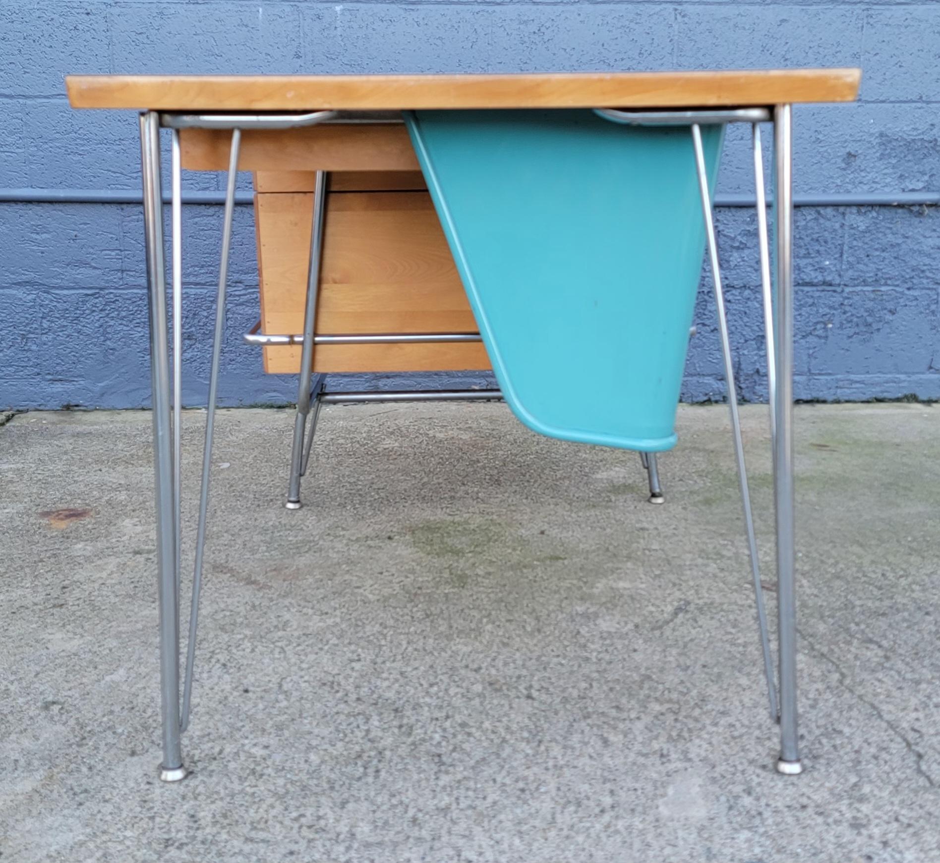 Industrial KEM Weber for Heywood Wakefield Trimline Desk