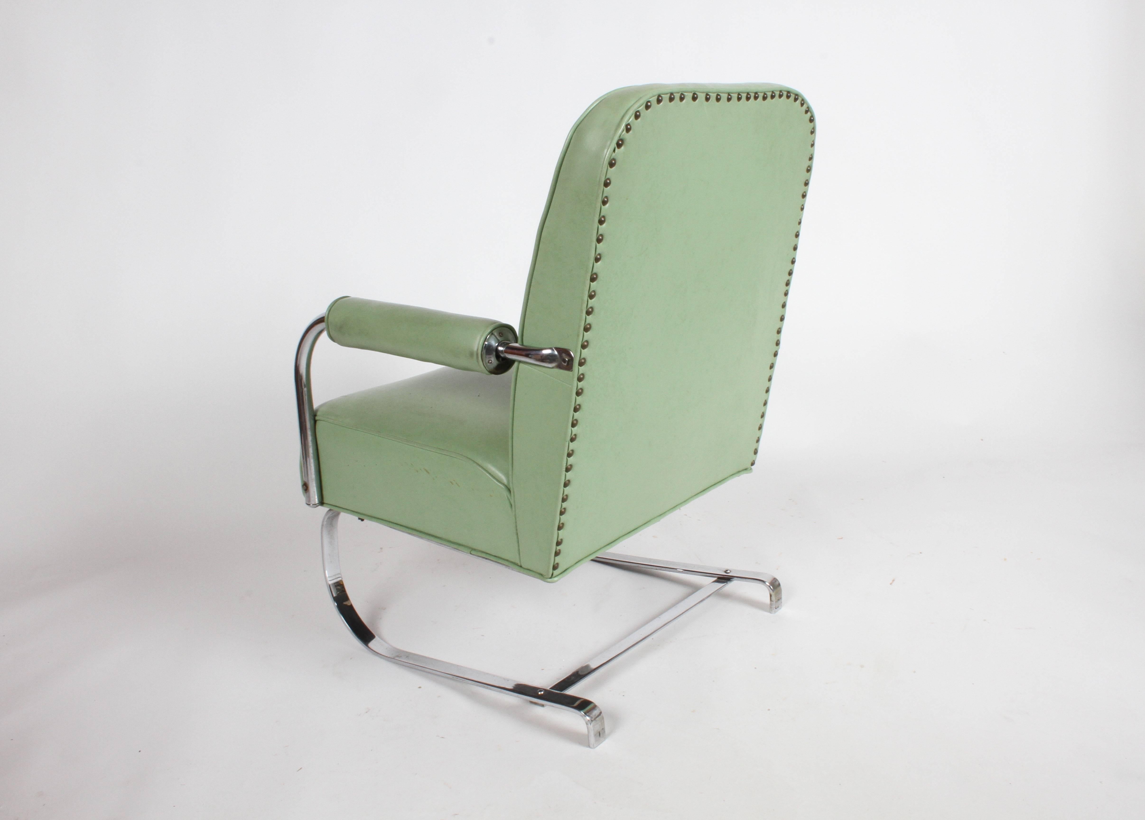 KEM Weber for Lloyd Art Deco Springer Lounge Chair 1