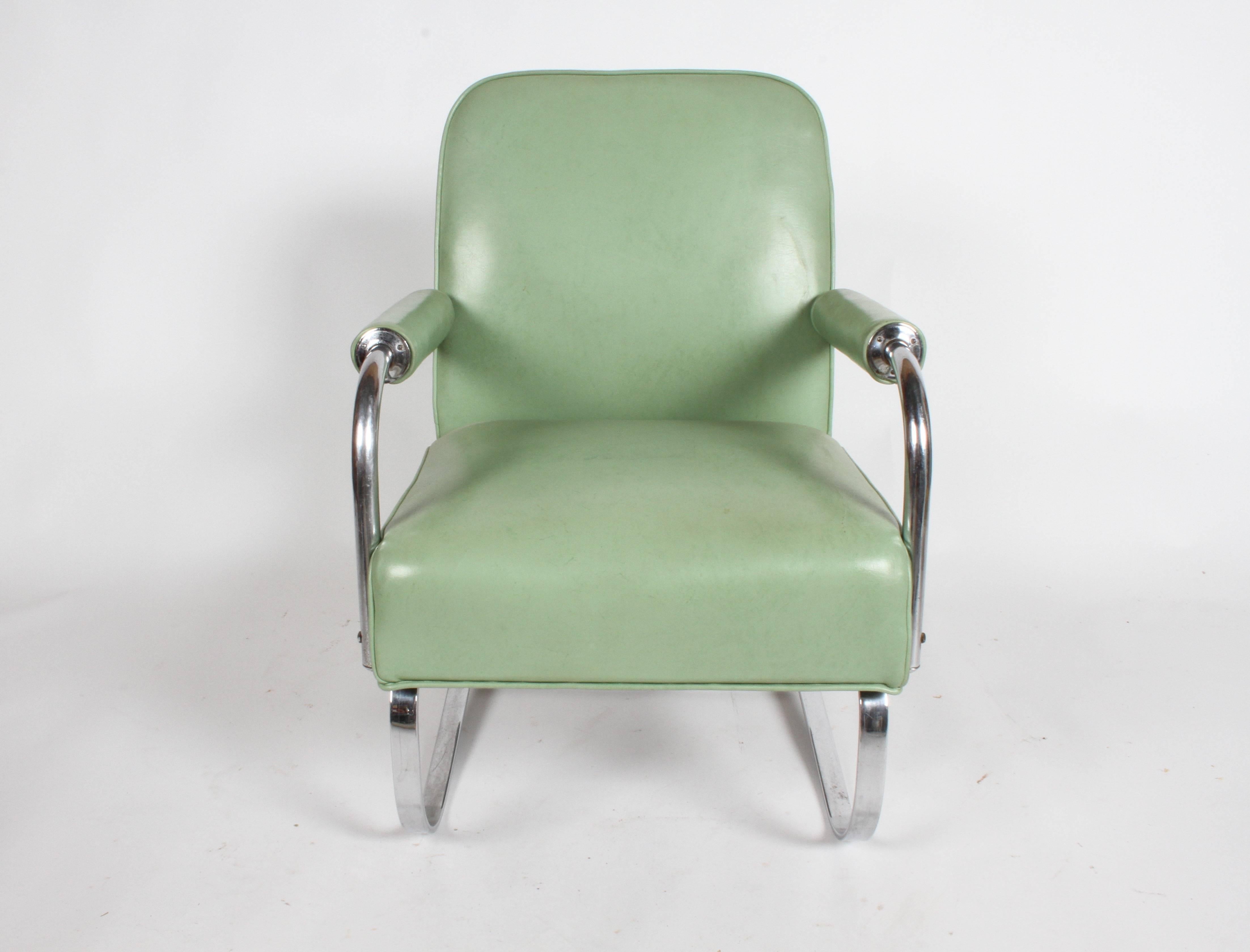 KEM Weber for Lloyd Art Deco Springer Lounge Chair 6