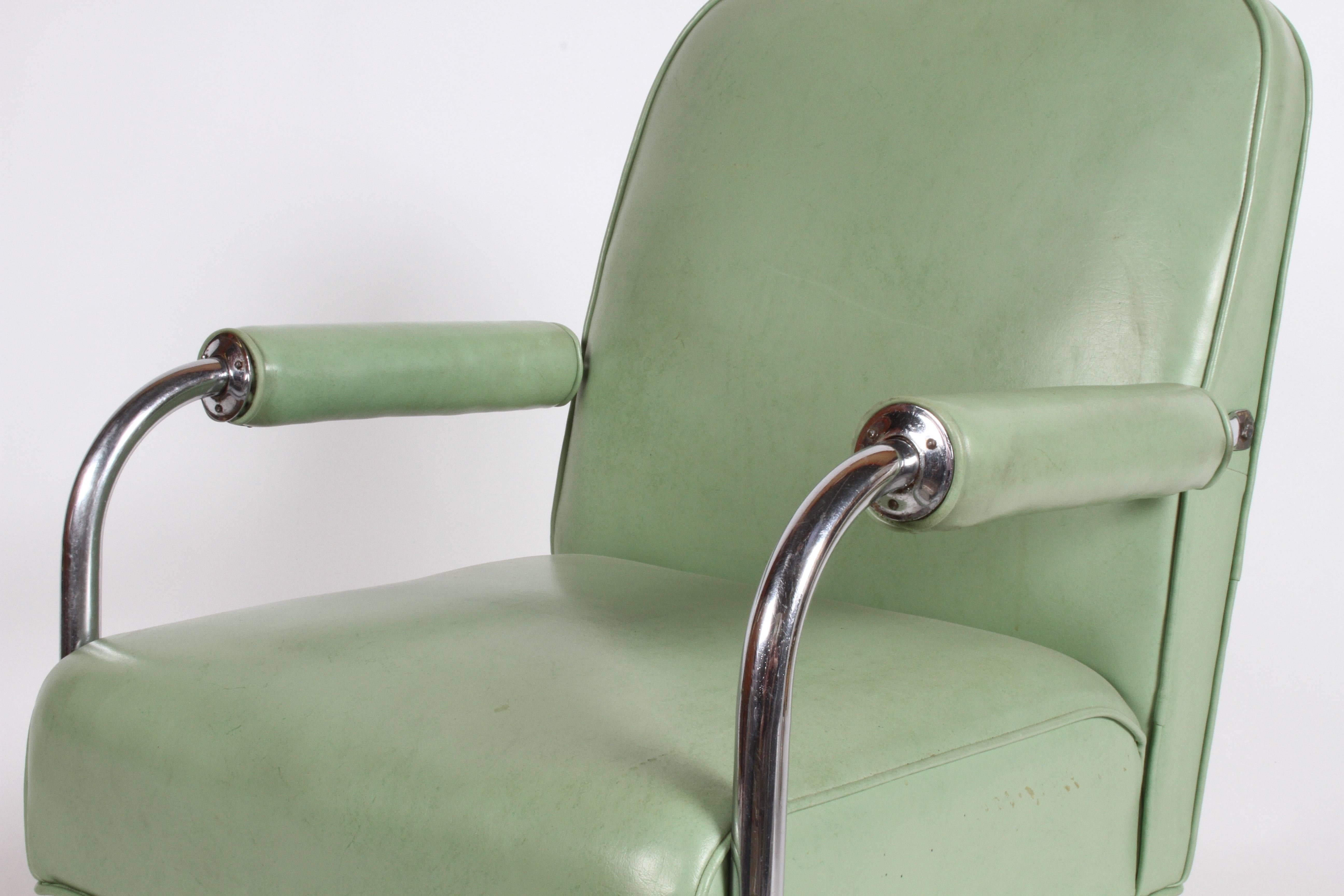 American KEM Weber for Lloyd Art Deco Springer Lounge Chair