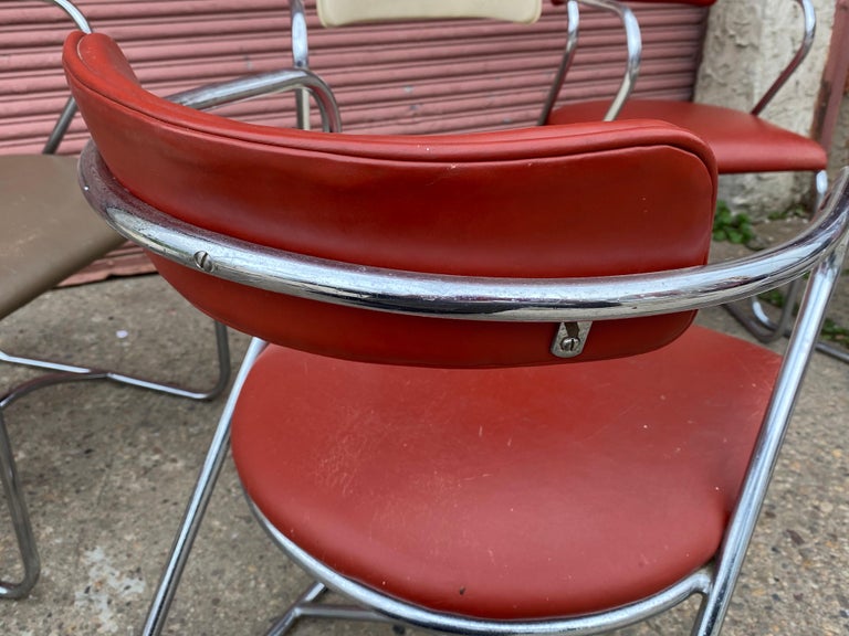 KEM er for Lloyd Chrome Set of 8 Z Chairs For Sale at 1stDibs