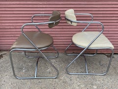 KEM Weber for Lloyd Chrome Set of 8 Z Chairs