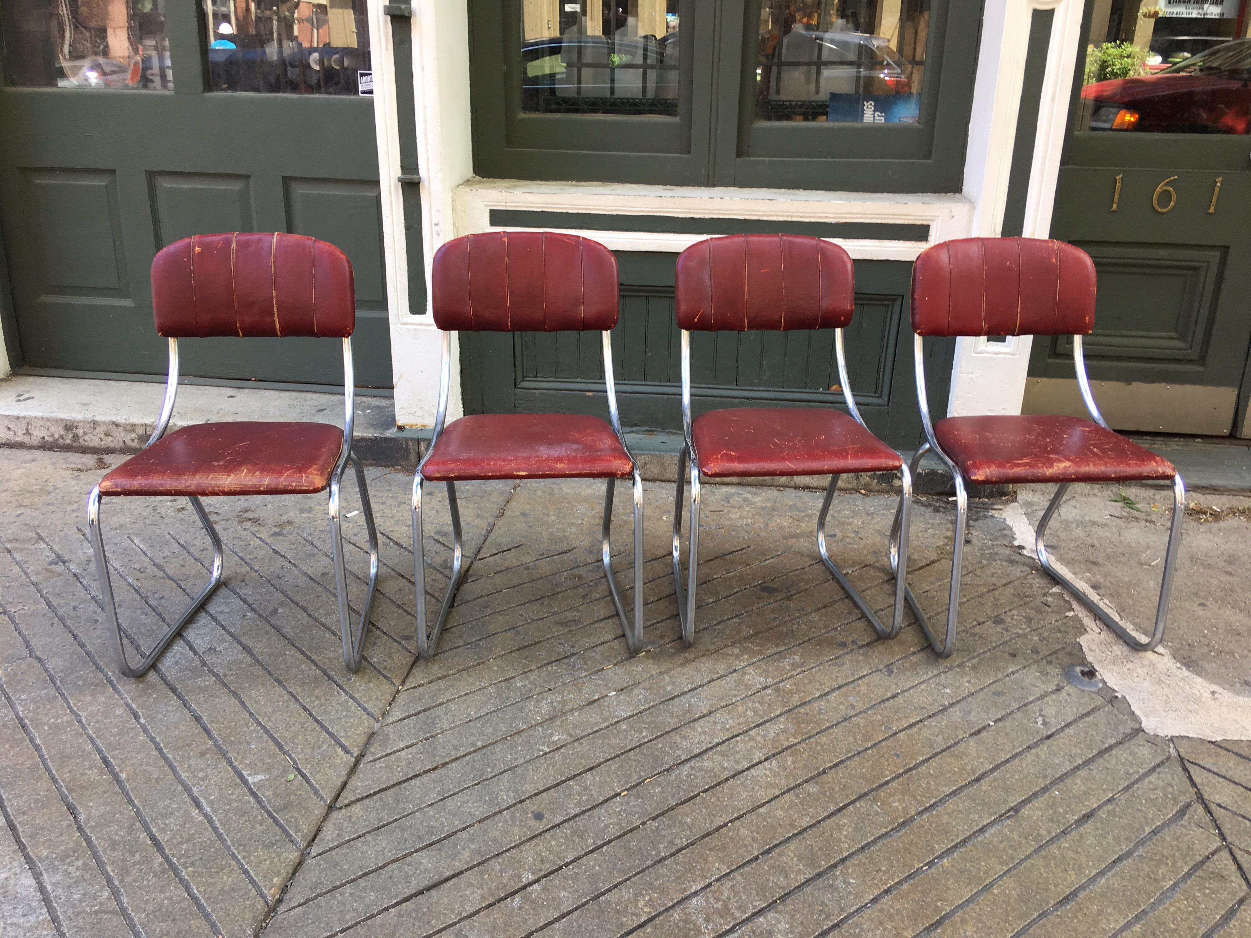 Kem Weber for Lloyd  Set of 4 dining chairs  In Good Condition In Philadelphia, PA