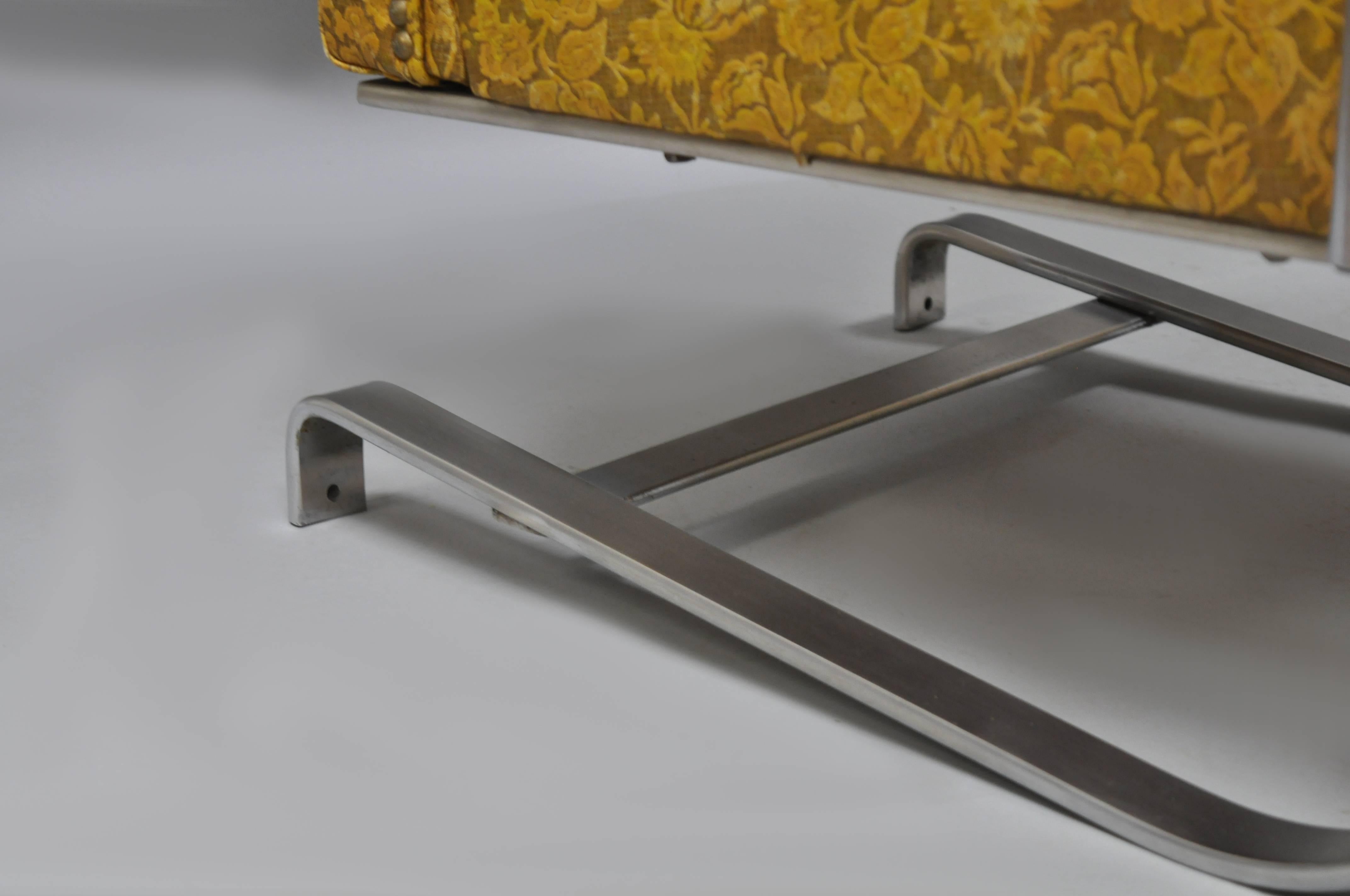 Pair of Lloyd Tubular Chrome Steel KEM Weber Style Art Deco Springer Arm Chairs For Sale 4