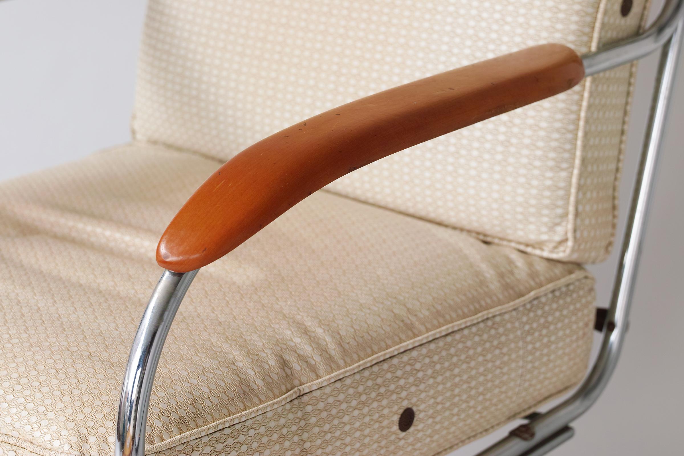 KEM Weber Machine Age Chrome Springer Lounge Chair For Sale 3