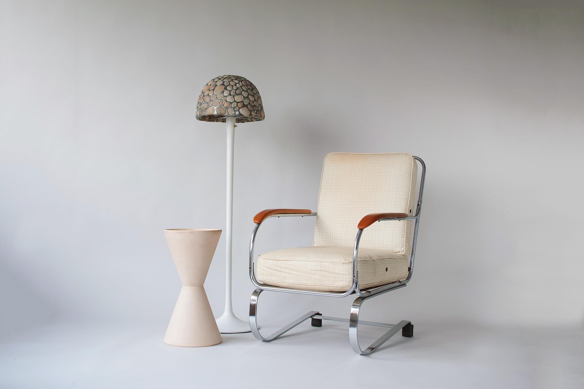 KEM Weber Machine Age Chrome Springer Lounge Chair For Sale 4