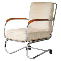 KEM Weber Machine Age Chrome Springer Lounge Chair