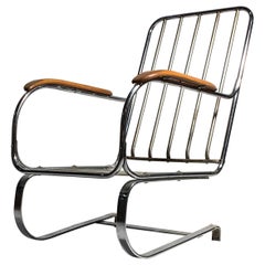 Antique KEM Weber Deco Chrome Springer Chair