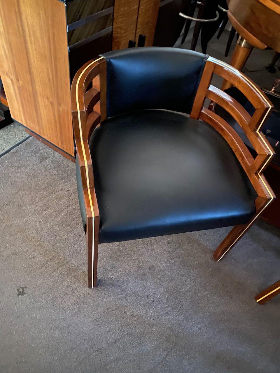 KEM Weber Style Art Deco Side Chairs For Sale 2