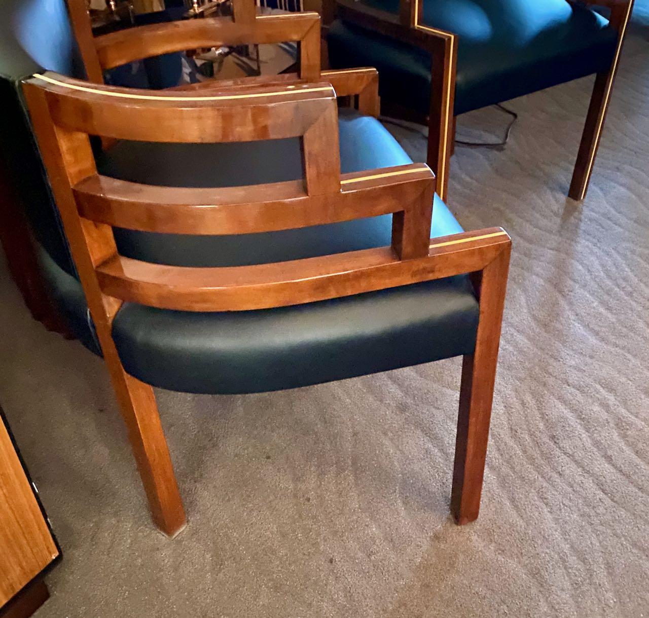 KEM Weber Style Art Deco Side Chairs For Sale 3