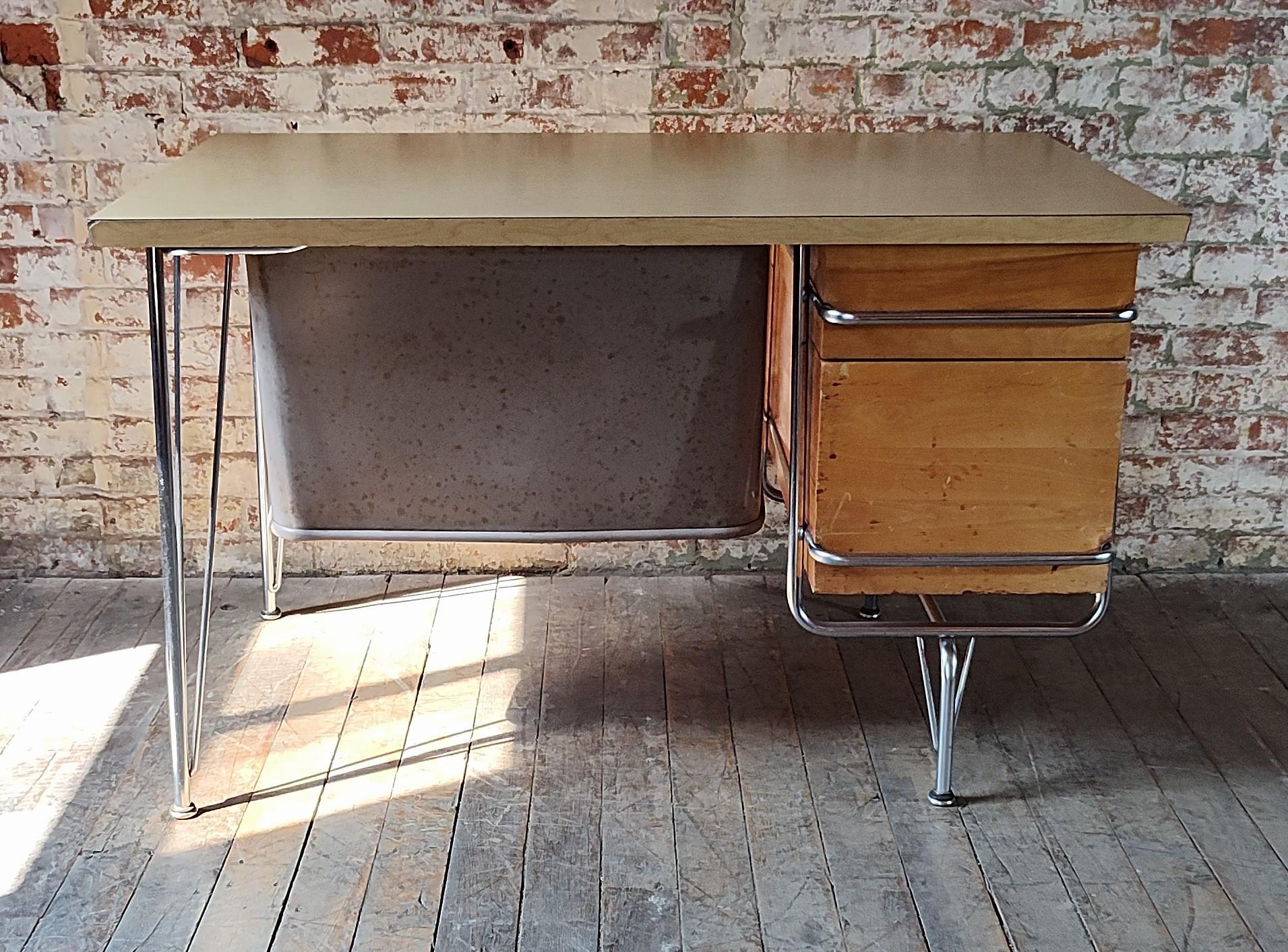 American Kem Weber Trimline Desk by Heywood Wakefield For Sale