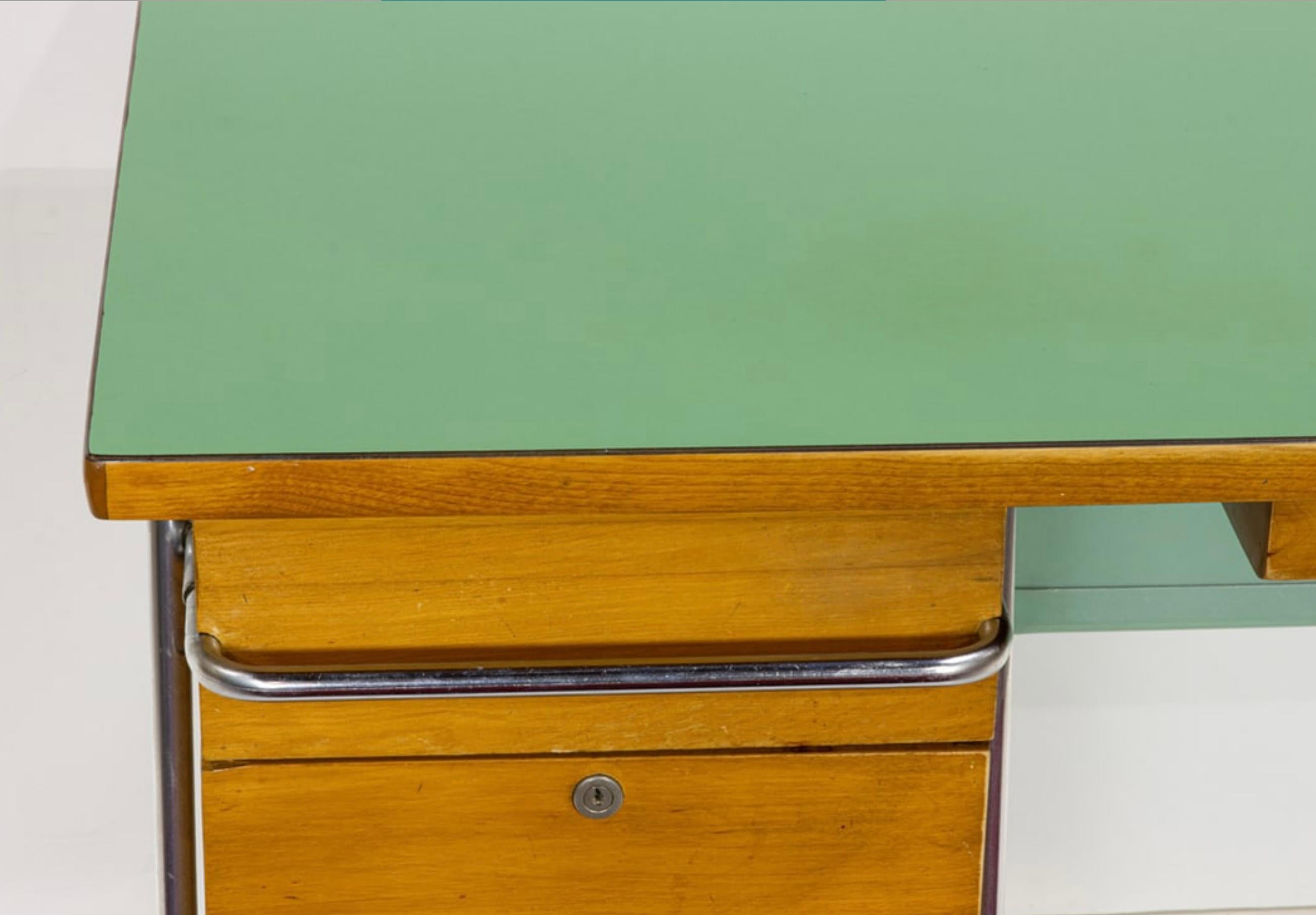 Mid-20th Century Kem Weber Trimline for Heywood Wakefield Desk and Chair For Sale