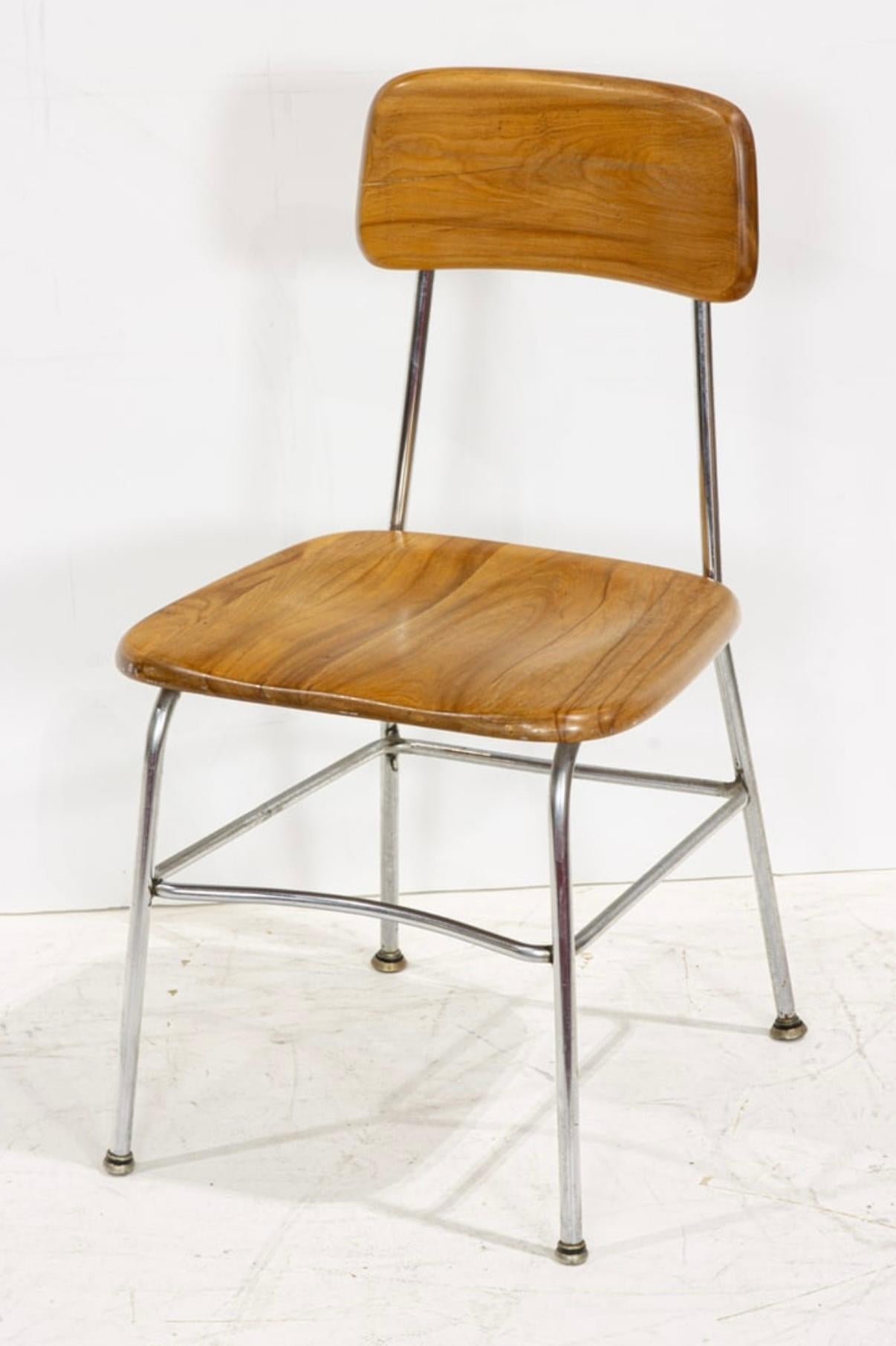 Steel Kem Weber Trimline for Heywood Wakefield Desk and Chair For Sale