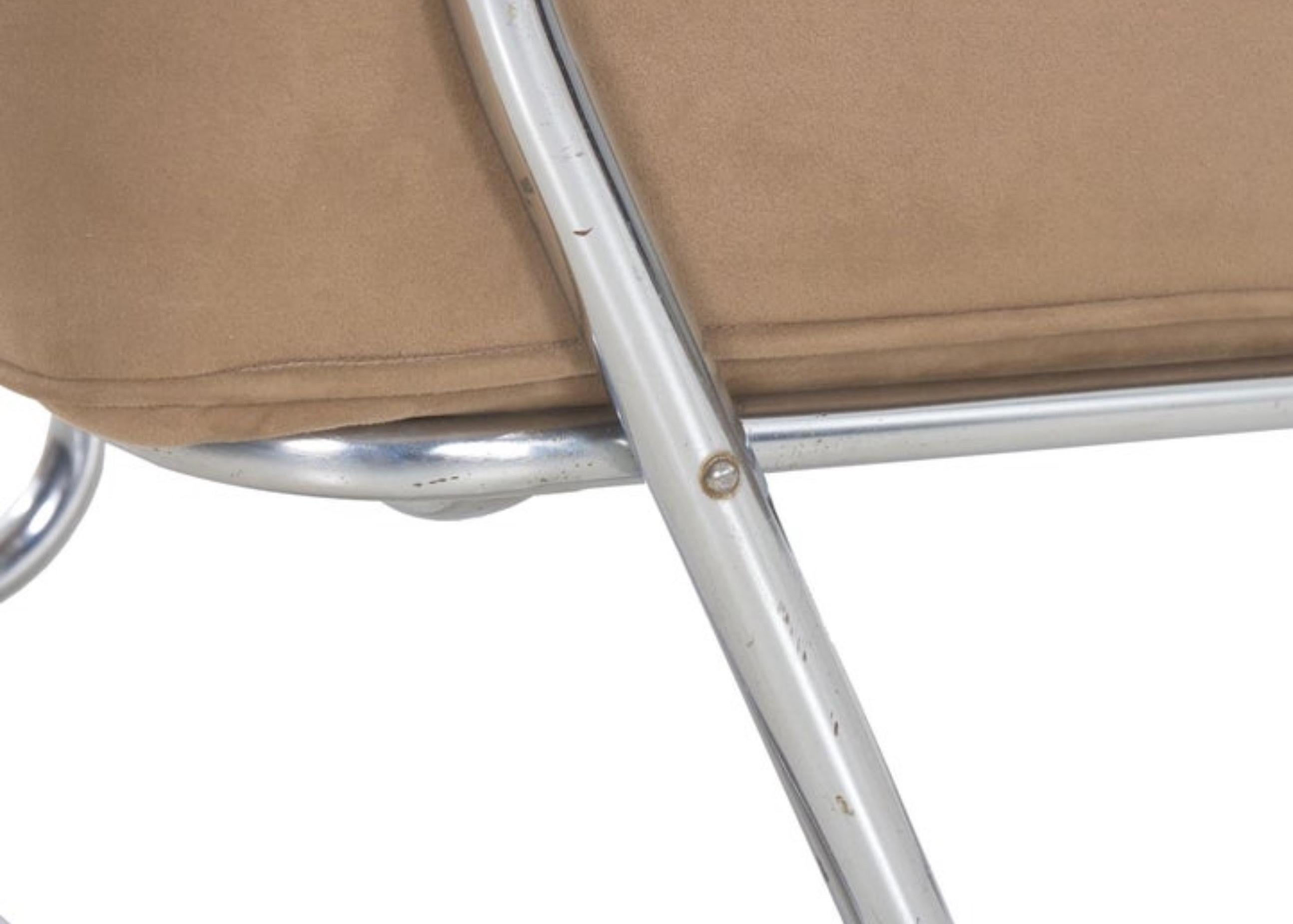 Kem Weber: Chrom-Loungesessel mit röhrenförmigem Chromrohr für Lloyd Manufacturing im Angebot 9