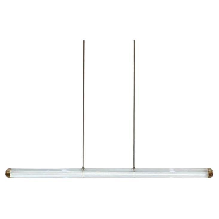 KEMBLEFORD PENDANT LED tube 3000K brushed nickel plated brass