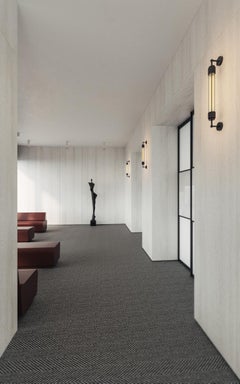 KEMBLEFORD WALL DOUBLE LED 2200K brushed nickel plated brass